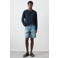 Mango Man denim straight short blauw