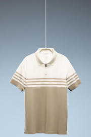 thumbnail: Mango Man slim gestreepte polo beige