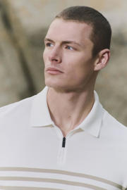 thumbnail: Mango Man slim gestreepte polo beige