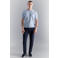 Mango Man regular T-shirt gebreid lichtblauw