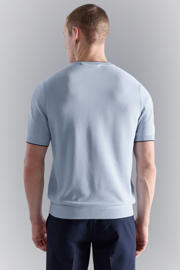 thumbnail: Mango Man regular T-shirt gebreid lichtblauw