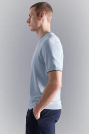 thumbnail: Mango Man regular T-shirt gebreid lichtblauw