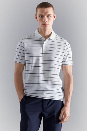 slim gestreepte polo wit