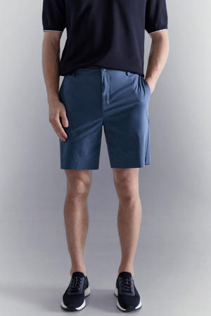 slim chino short blauw