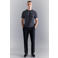 Mango Man slim gestreept T-shirt donkerblauw