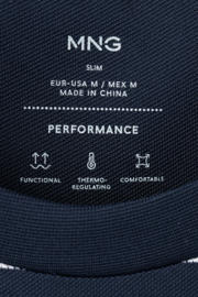thumbnail: Mango Man slim gestreept T-shirt donkerblauw