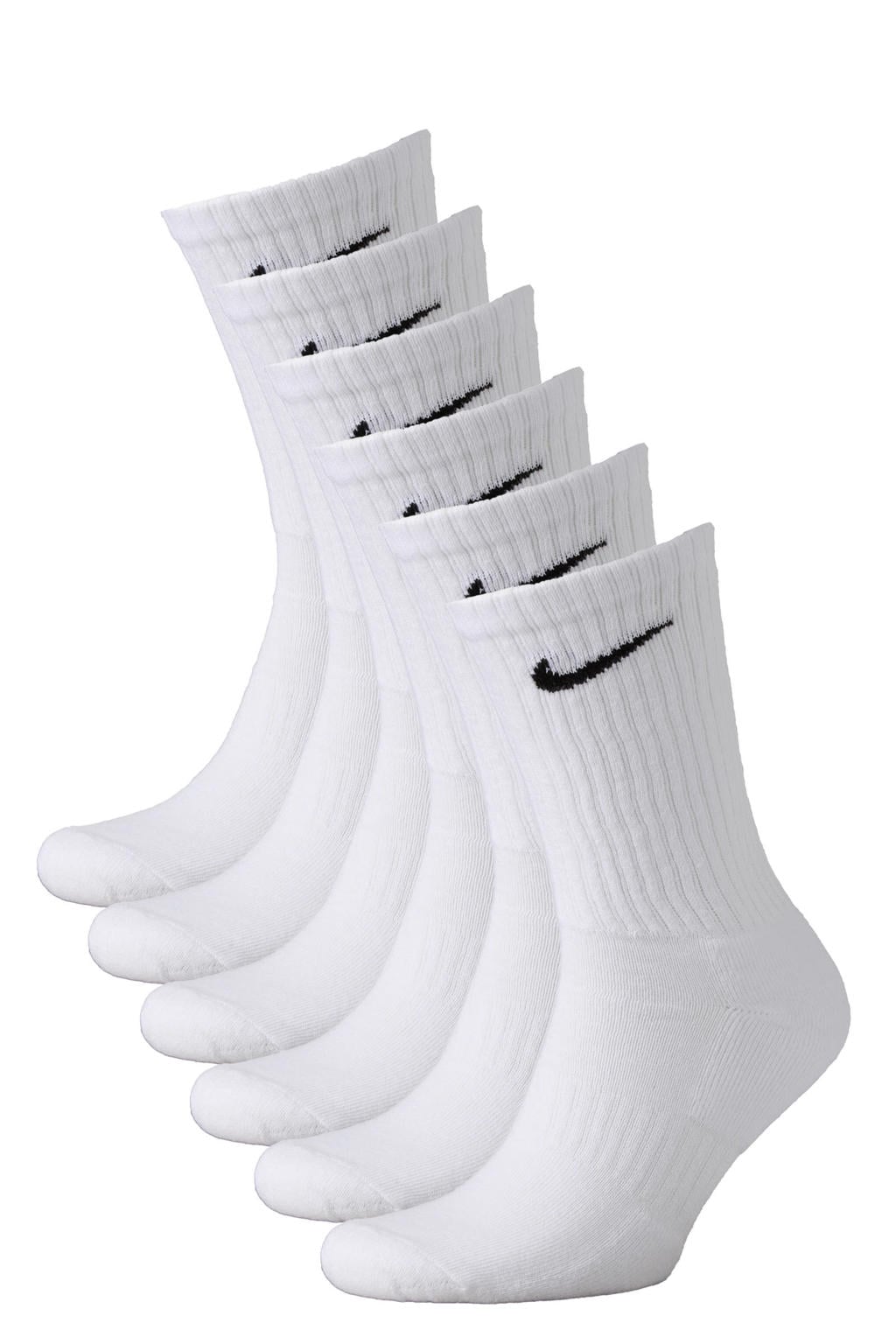 Nike Everyday Cushioned sportsokken - wit (set van 6)