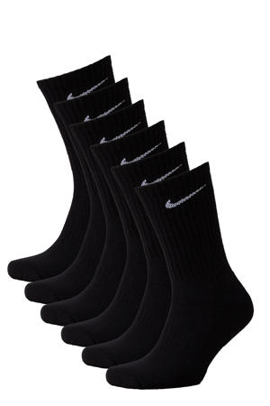 Everyday Cushioned sportsokken - zwart (set van 6)