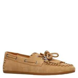 suède bootschoenen beige