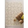 NOUS Living rechthoekige wollen grafische vloerkleed Sido 290x200 cm - naturel/gebroken wit