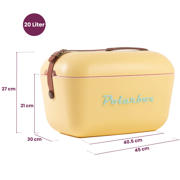 thumbnail: Polarbox  Koelbox met Schouderband - Geel-Cyaan - 20 Liter