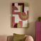 NOUS Living wollen schilderij vitoria 60x90 cm - roze/groen/crème