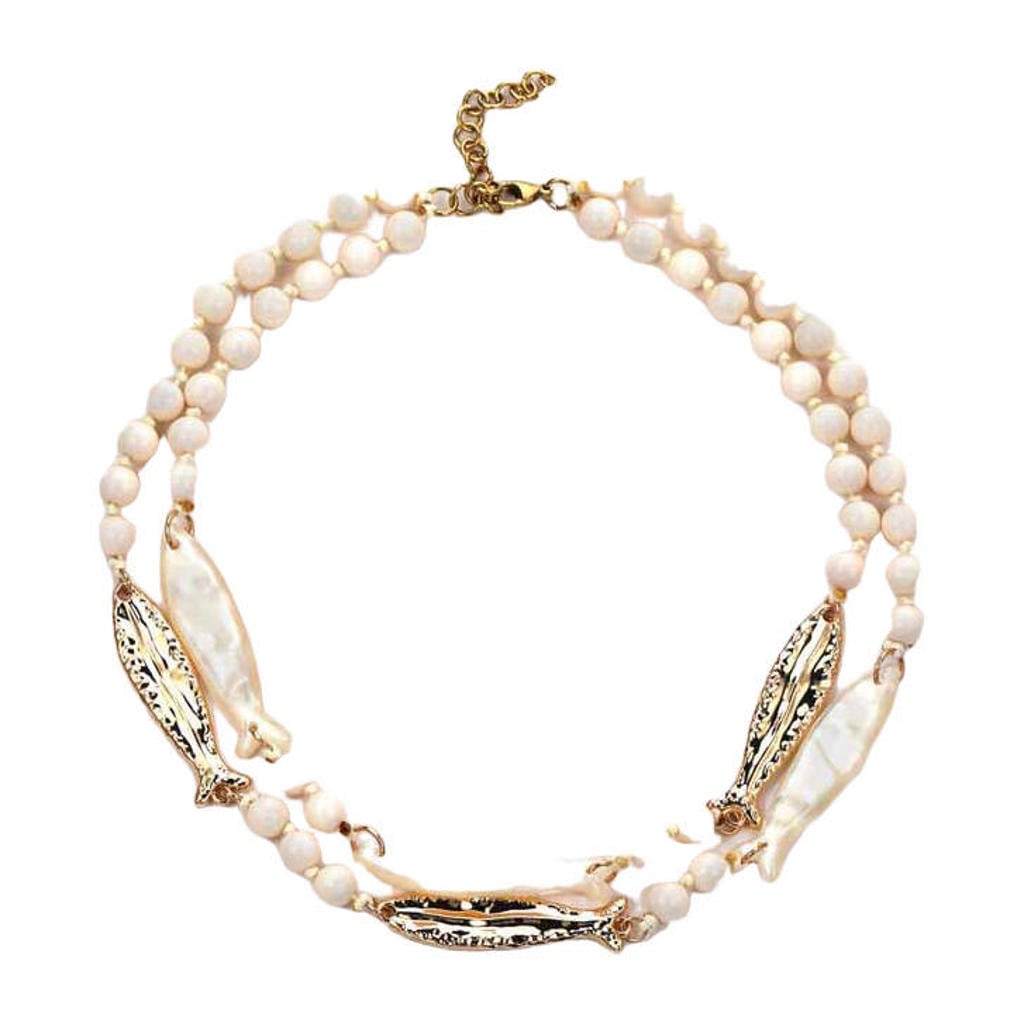 Candy Sweet Jewellery ketting ecru/goudkleurig