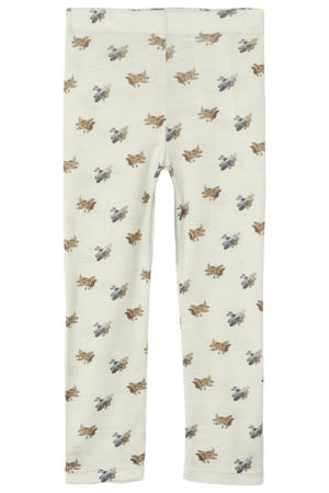 slim legging met wol wit