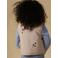 LIL' ATELIER MINI gilet met backprint lichtbruin