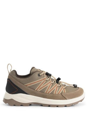 suède veterschoenen beige