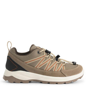 suède veterschoenen beige