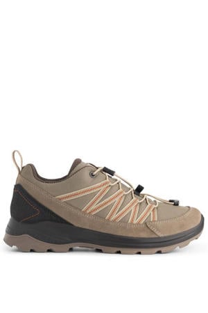 suède veterschoenen beige
