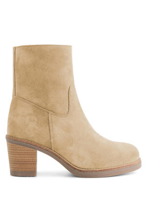 suède enkellaarzen beige