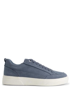 suède sneakers blauw