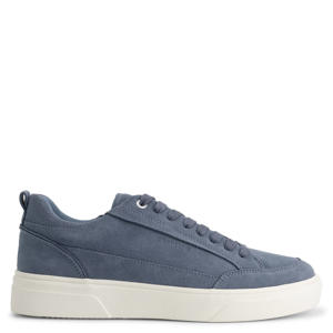 suède sneakers blauw