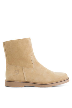 suède enkellaarzen beige
