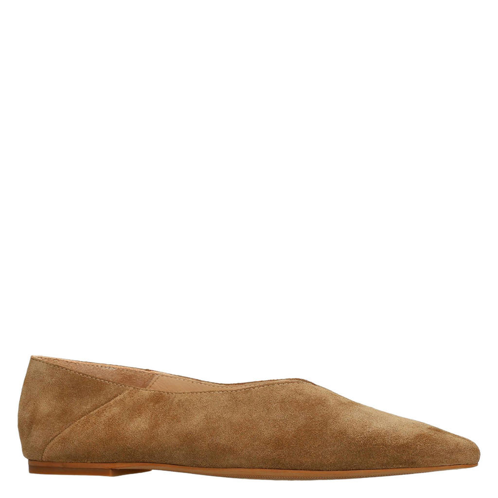 Bruine dames Sacha suède ballerina's