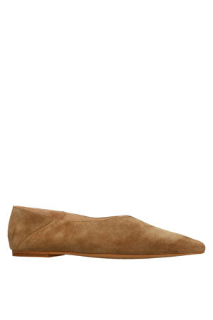 suède ballerina's bruin