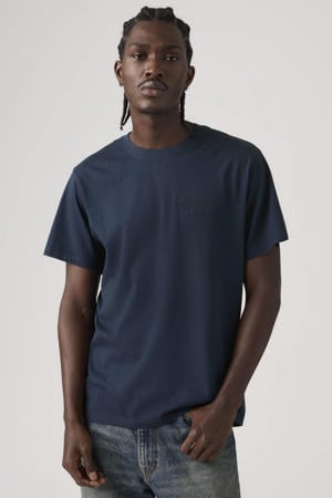 relaxed T-shirt donkerblauw