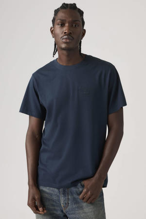 relaxed T-shirt donkerblauw