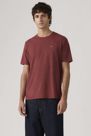 regular T-shirt donkerrood