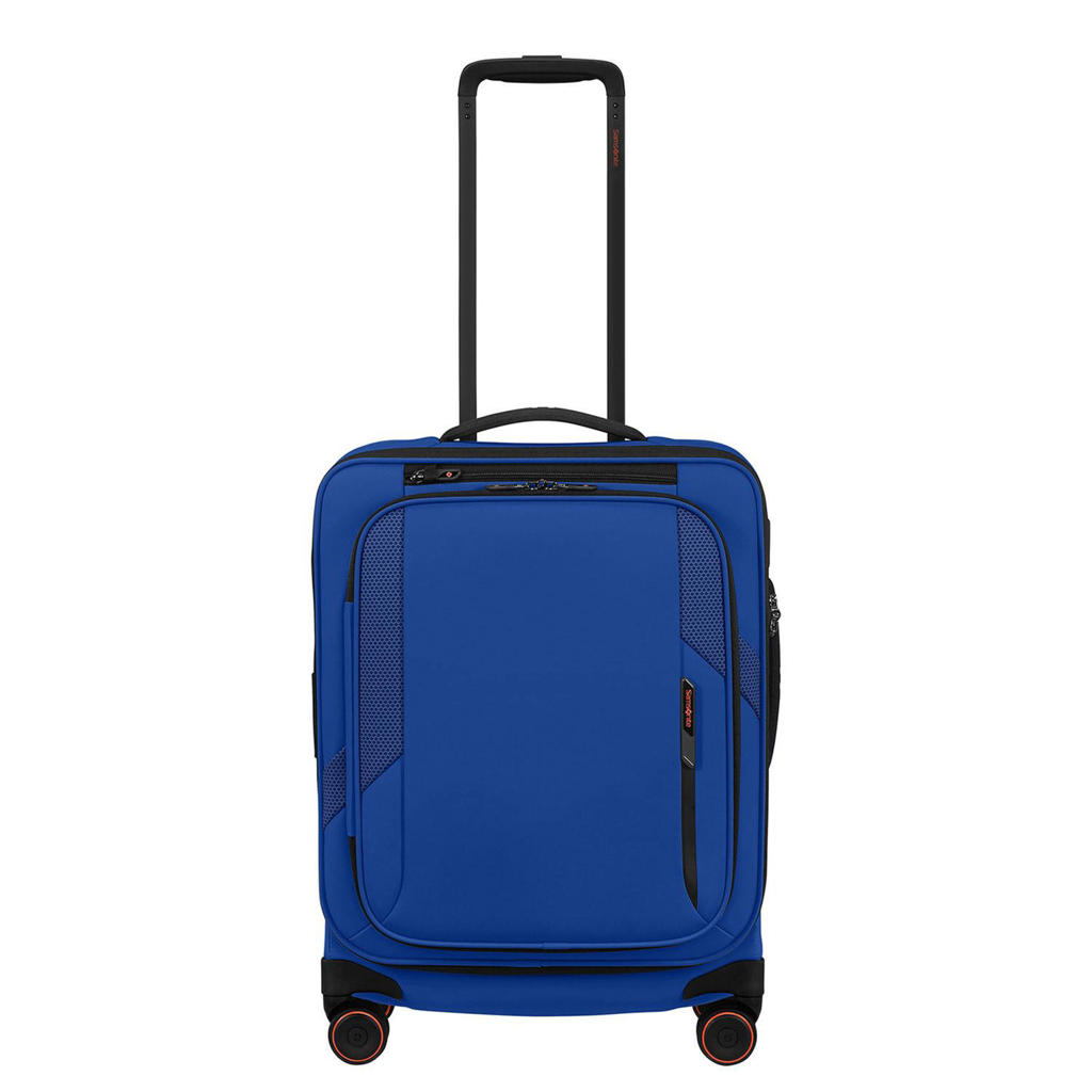 Samsonite trolley Glazed 55 cm. Expandable blauw