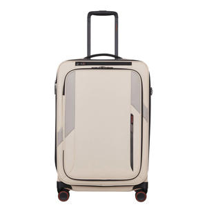 trolley Glazed 67 cm. Expandable beige