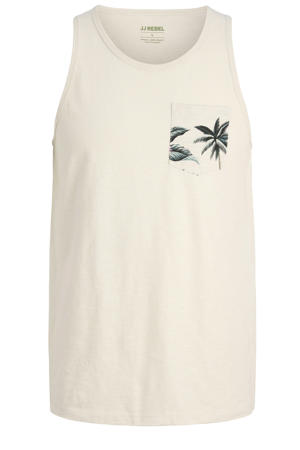 regular fit tanktop met print - ecru