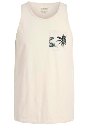 regular fit tanktop met print - ecru