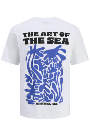 regular T-shirt met backprint wit