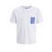 JJ REBEL regular T-shirt met backprint wit