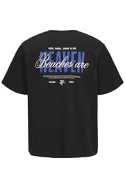 thumbnail: JJ REBEL relaxed T-shirt met backprint zwart
