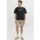 JJ REBEL relaxed T-shirt met backprint zwart