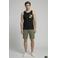 JJ REBEL regular fit tanktop met print - zwart