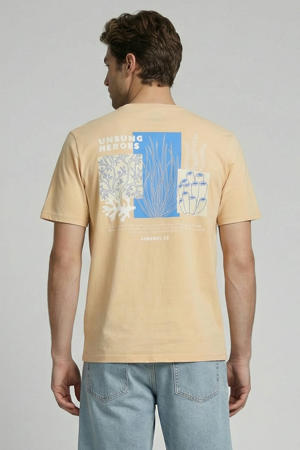 regular T-shirt met backprint oranje