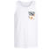 JJ REBEL regular fit tanktop met print - wit