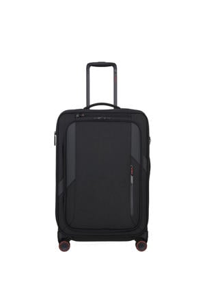 trolley Glazed 67 cm. Expandable zwart