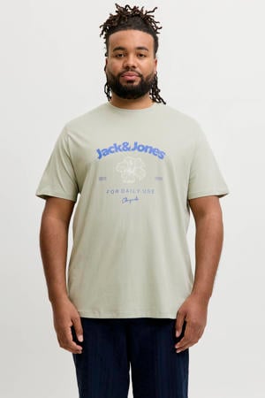 regular fit T-shirt met print - groen