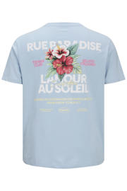 thumbnail: JACK & JONES PLUS SIZE regular fit T-shirt met backprint - lichtblauw