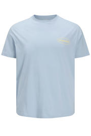 thumbnail: JACK & JONES PLUS SIZE regular fit T-shirt met backprint - lichtblauw