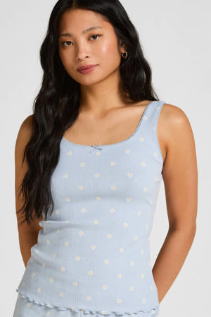 pyjamatop Pointelle blauw