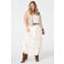 MS Mode gilet met pailletten beige