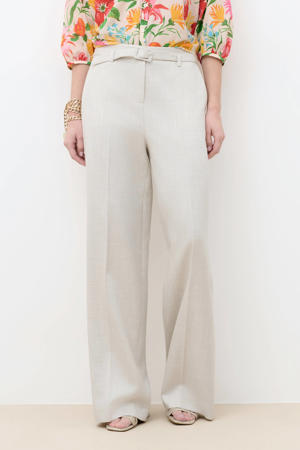 regular waist broek beige