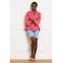 LOLALIZA blouse met linnen roze